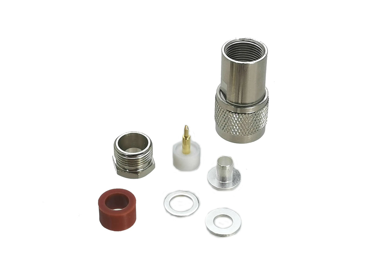 1Pcs Connector N Type Clamp For RG58 RG142 / RG8X LMR240 / RG5 RG6 / RG8 LMR400 RF Coaxial Male plug & Female jack