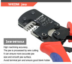 JST DuPont Terminals XH2.54/PH2.0/ZH1.5/SH1.0/ DuPont 2.0/2510 Pliers YE-013BR Mini Crimping Tools 0.03-0.52mm²/32-20AWG