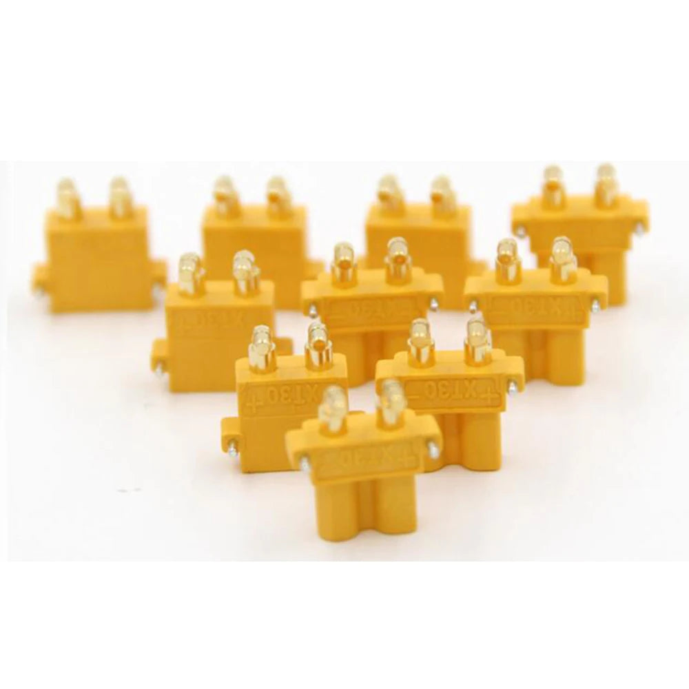 10 X Amass XT30PW ESC Motor PCB Board Plug Banana Golden XT30 Upgrade Right Angle Plug Connector for RC Mode (5 Pair )