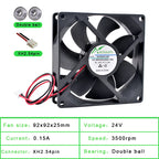 ACP9225 9cm 92mm Fan 92x92x25mm 9025 DC5V 12V 24V 2pin Cooling Fan for Chassis Power Inverter