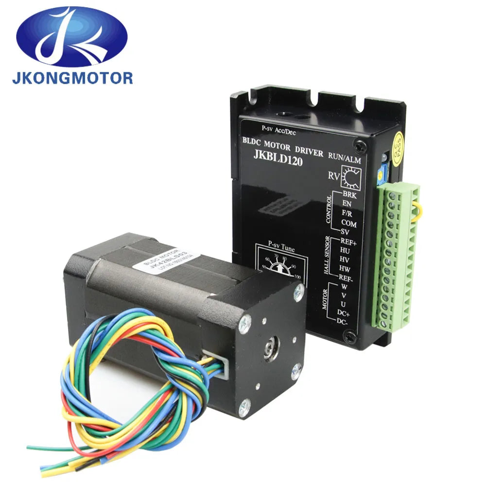 Jkongmotor 42BLS03 BLD120 Brushless DC Motor 4.8A 77.5W 24V 4000rpm 42 BLDC Motor With Hall Sensor for Textile Machinery Robot