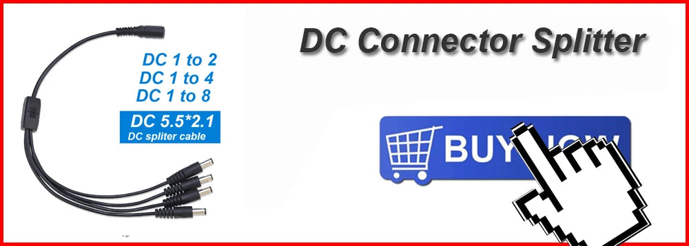 HKBTM High Quality BNC Cable Security CCTV Camera DC Power Copper Core AHD CVI Video Surveillance DVR System