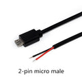 1pcs Micro USB 2.0 Female Jack Android Interface 4 Core 2 Core Male Female Power Data Charge Cable Cord Connector 30CM Cable