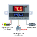 W3005 12V 24V 220V Digital Humidity Controller instrument Humidity control Switch hygrostat Hygrometer SHT20 Humidity sensor