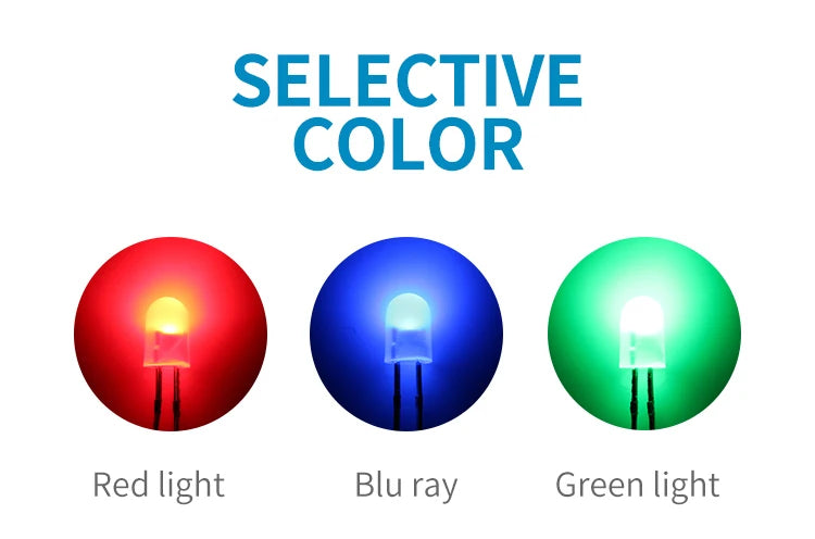 1000PCS 504 Oval With Color Short Leg Red Blue Green Light-Emitting Diode LED Lamp Bead