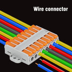 Wire Connector 2/3/4/5/6 Pin Universal Docking Fast Wiring Conductors Push-in Terminal Block Cable Splitter High Power Connector