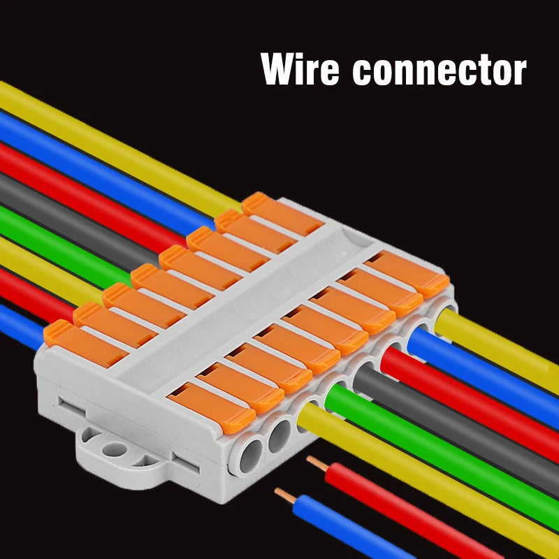 Wire Connector 2/3/4/5/6 Pin Universal Docking Fast Wiring Conductors Push-in Terminal Block Cable Splitter High Power Connector