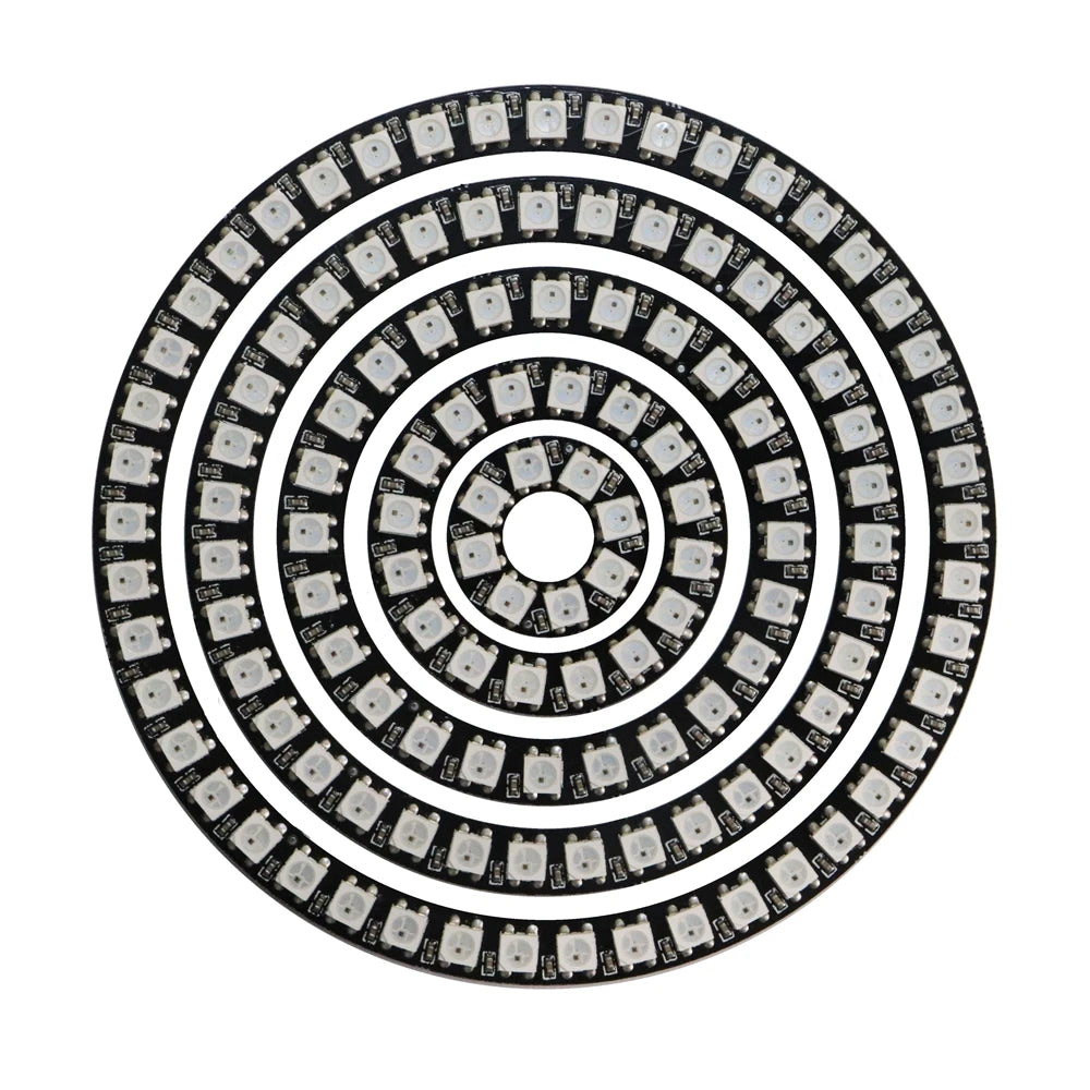 WS2812B LED Pixel Individually Addressable Ring 8/16/24/35/45Leds WS2812 Built-in IC Full Color Circle Led Modules Light DC5V