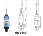 5PCS ME 8104 8108 8111 8122 9101 CNC Micro Limit Switch 5A/220V Rotary Roller Lever Sealed Switch Momentary Industrial Machine