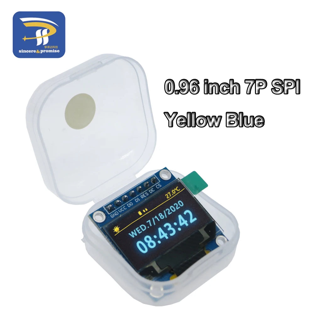 4Pin 7Pin White And Blue Color 0.96 Inch 128X64 Yellow Blue OLED Display Screen Module For Arduino 0.96" IIC I2C SPI Communicate
