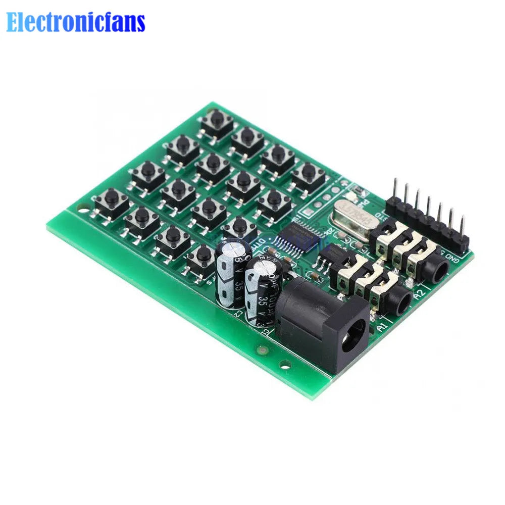 DC 5-24V DTMF Audio Generator Module Voice Encoder Dual Tone Transmitter Multi-Button Keypad Audio Control Board for Arduino