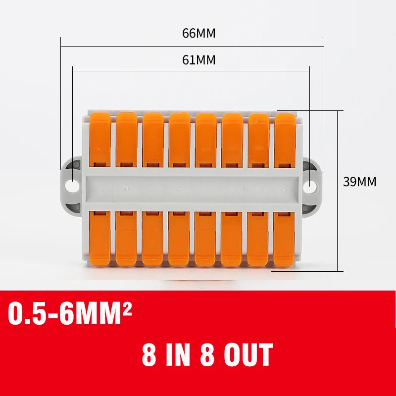 Wire Connector 2/3/4/5/6 Pin Universal Docking Fast Wiring Conductors Push-in Terminal Block Cable Splitter High Power Connector