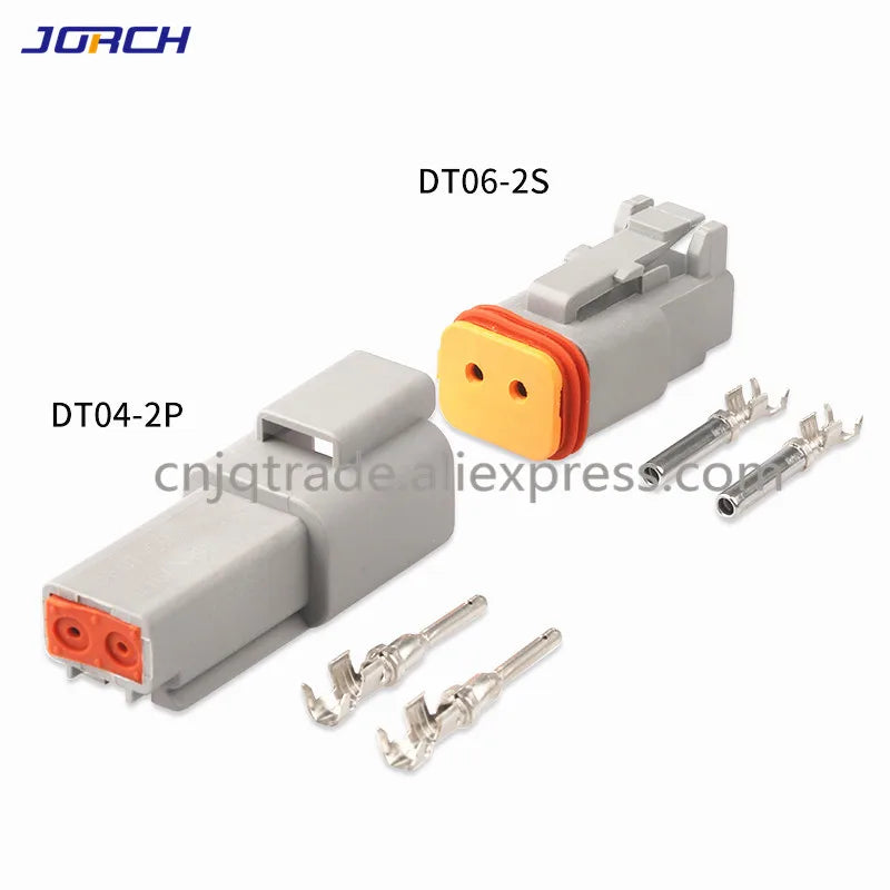 5 Sets 2pin Deutsch DT Waterproof Male Female Electrical Connector Plug DT04-2P DT06-2S With Terminals