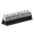 4/6/8/10/12 Way Car Fuse Holder Car Fuse Box Truck Auto Blade  with 4/6/8/10/12 Fuses for 12V 32V ATO Standard Circuit