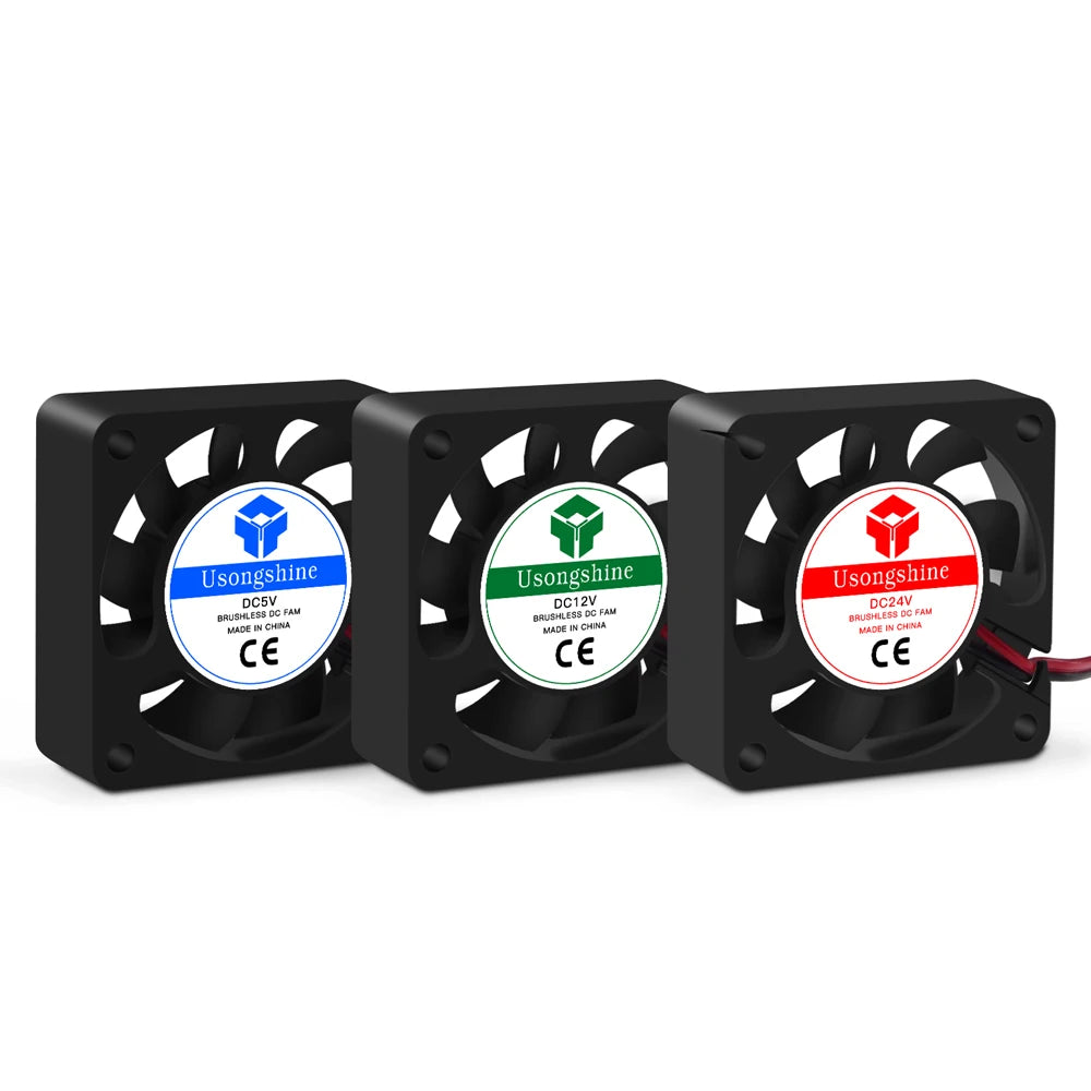 5015/5010/4020/4010/3010 5V/12V/24V Cooling Turbo Fan Brushless 2Pin For 3D Printer Extruder DC Cooler Blower Part Plastic Fans