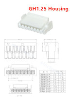 5/10sets GH1.25 GH 1.25 1.25mm with lock Connector Socket Pin Header Vertical Horizontal JST Housing Terminal 2 3 4 5 6 7 8 pin