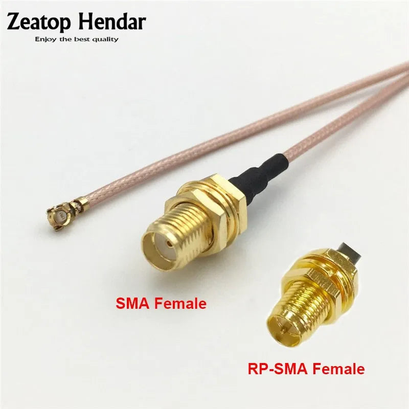 1Pcs SMA / RP-SMA Female to U.FL Plug Jack Antenna RG178 RF Pigtail Cable Connector for Wifi Router 5CM 10CM 15CM 20CM 30CM 50CM