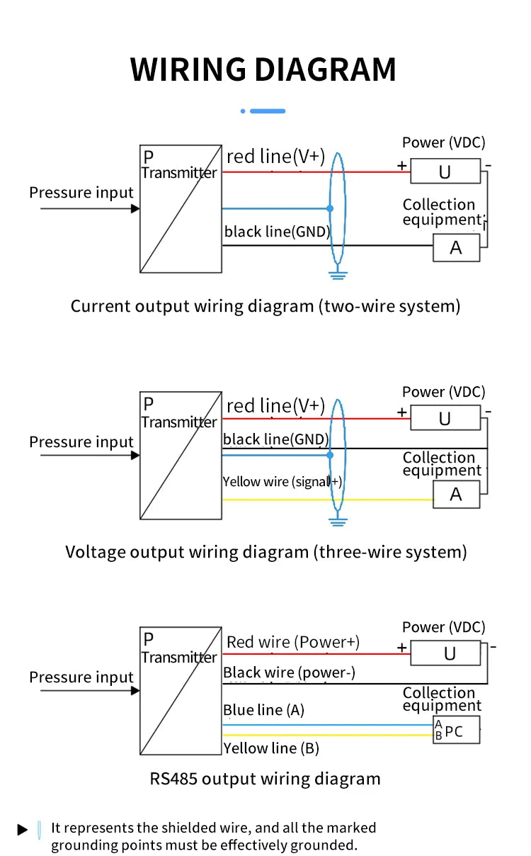 Air Differential Pressure Sensor 485 Micro-pressure Difference Sensor Differential Pressure Transmitter