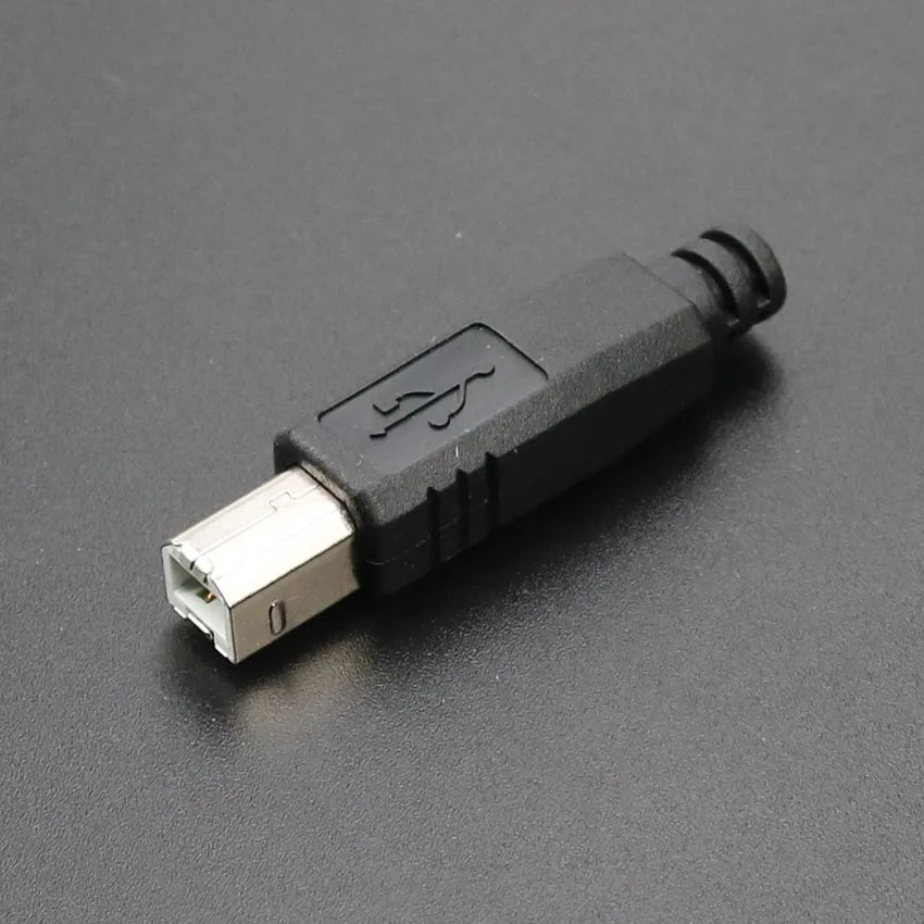 YuXi USB 2.0 B Type Male Four-piece DIY USB Connector DIY Soldering Printer Tail Charging USB Jack Port Plug