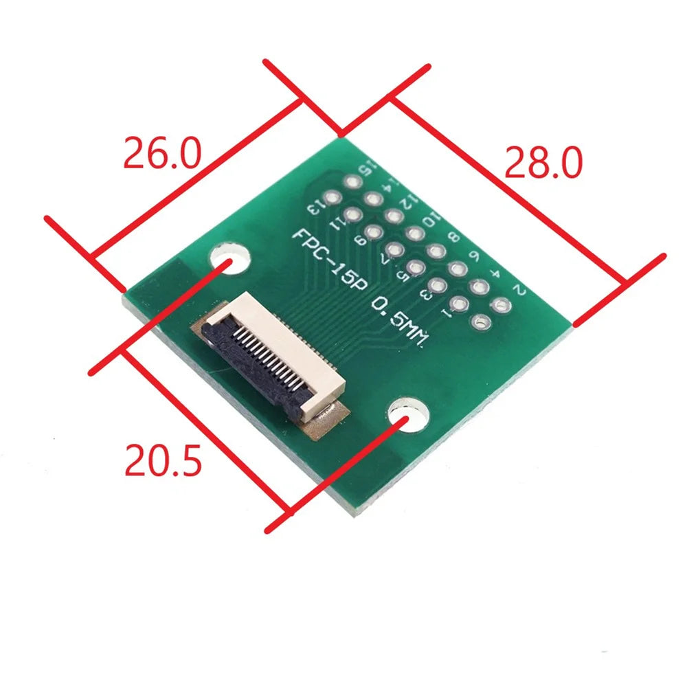 2 Pcs FPC FFC Cable 4 6 8 10 12 15 20 24 30 40 50 60 PIN 0.5 Mm Cable PCB Adapter to 2.54 Mm 1 Inch Pitch Through Hole PCB