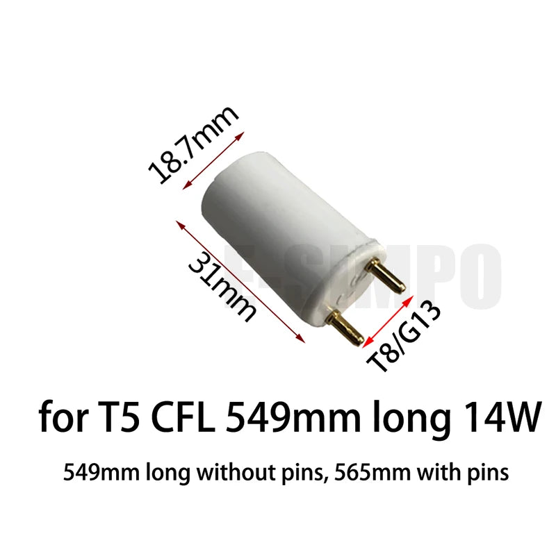 50pcs 25pairs T8 To T5 G13 To G5 Fluorescent 14W 28W CFL Tube Light Sidecap Pin Base Holder Socket Adapter Converter