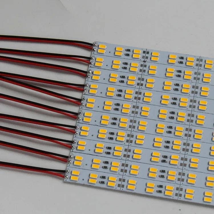 10PCS 8CM 25CM 50CM 12V 24V LED Hard Rigid Strip Bar Light Double row led strip 144leds/m SMD 5730 Superbright Warm Cool White