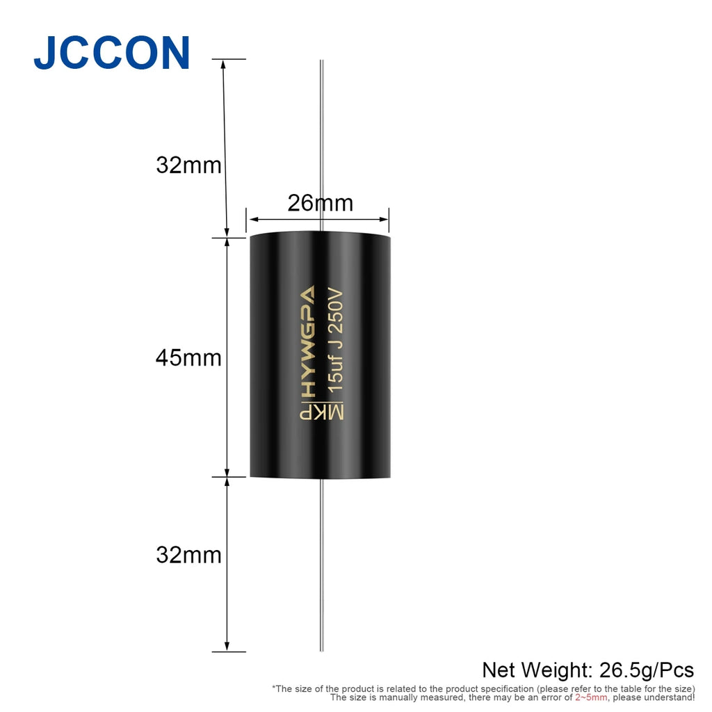 2Pcs MPT MKP 100V 250V Capacitor HIFI Axial Fever Crossover Coupling Frequency-Divided For Audio Capacitor Audiophile Speaker