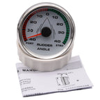 12V/24V STBD PORT Rudder Angle Meter 85mm Rudder Angle Indicator with 0-190 ohm Rudder Angle Sensor 7 Color Backlight Customized