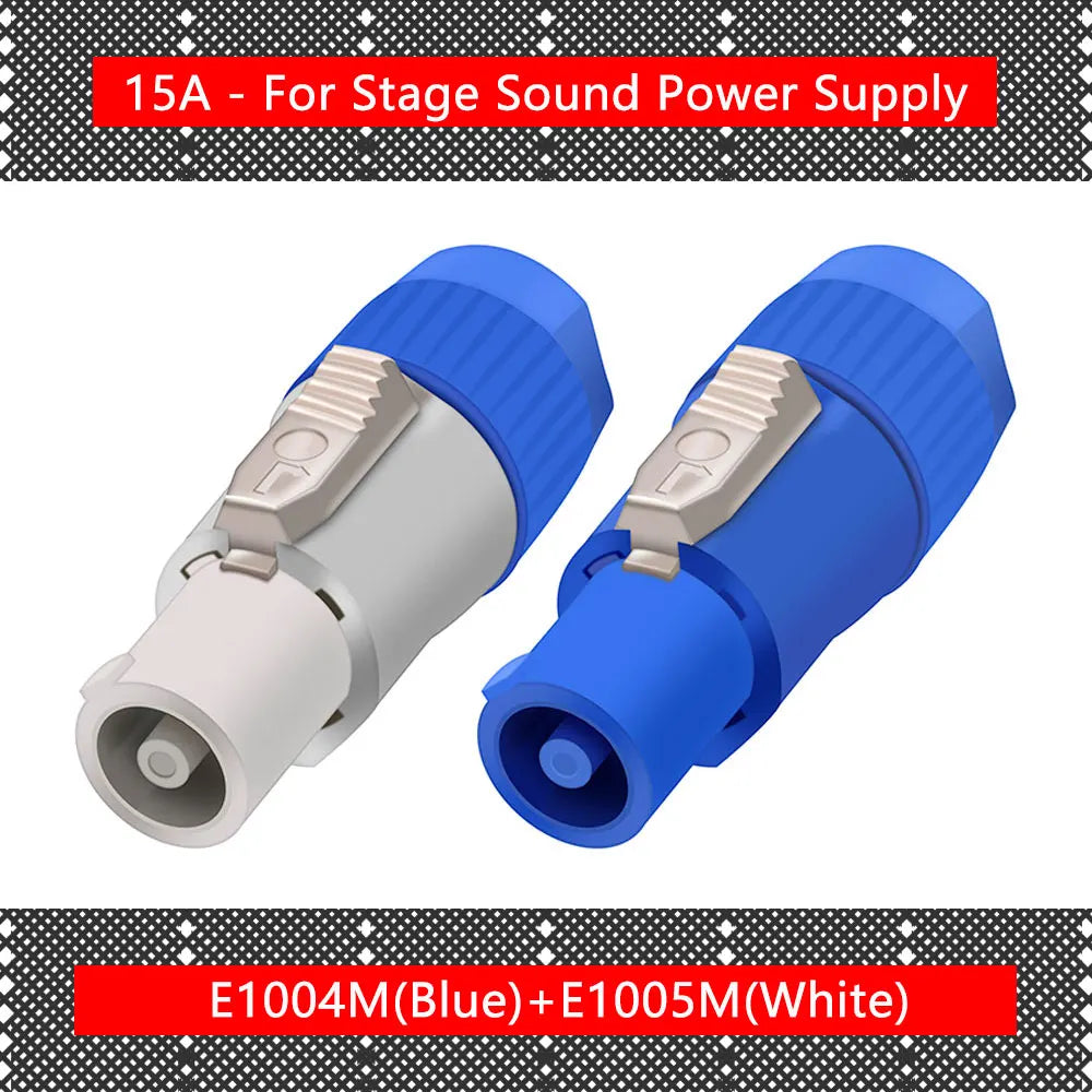 20PCS SpeakON Male Plug PowerCON Type A NAC3FCA+NAC3MPA-1 Chassis Plug Panel adapter 3Pin Powercon Speaker Connector