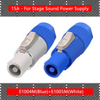 20PCS SpeakON Male Plug PowerCON Type A NAC3FCA+NAC3MPA-1 Chassis Plug Panel adapter 3Pin Powercon Speaker Connector