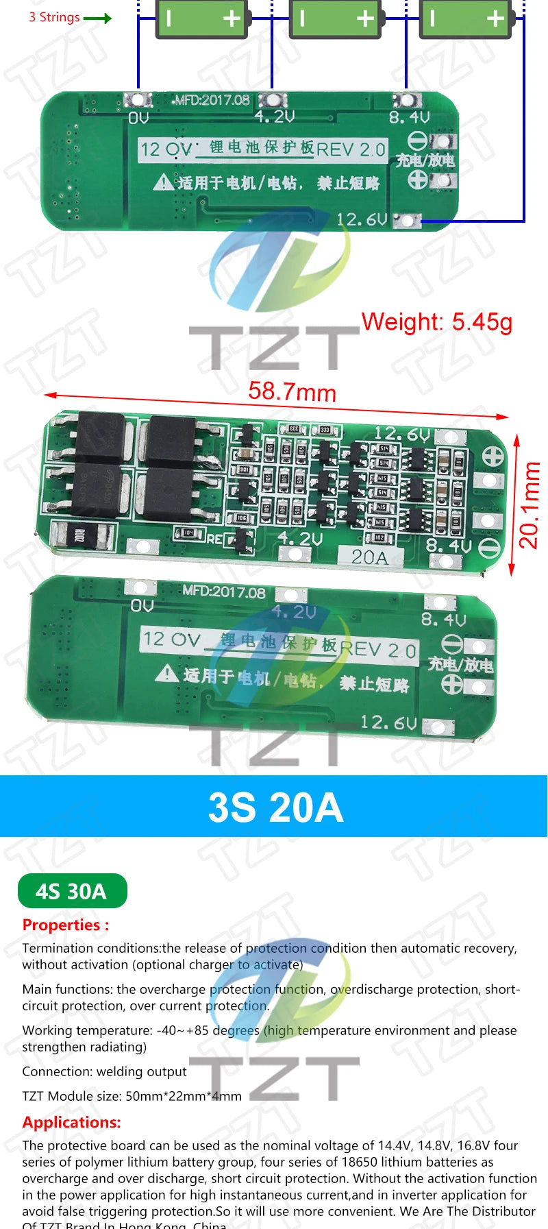 1/3PCS 1S 2S 3S 4S 3A 20A 30A Li-ion Lithium Battery 18650 Charger PCB BMS Protection Board For Drill Motor Lipo Cell Module