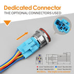 LANBOO 22B2 Economy Metal Pushbutton Switch / 1NO1NC / Momentary or Latching Available. Ring/Power Supply Button