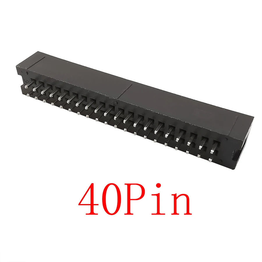 10Pcs DC3 2.54mm 6/10/16/20/26/34/40/50 Pin Male Socket IDC Box Headers PCB Connector Double-spaced ISP Straight Needle