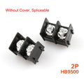 10Pcs HB-9500 2P/3P/4P 300V30A 22-12AWG 9.5mm Splice-able Screw PCB Mount Barrier Wire Terminal Block Connector without Cover