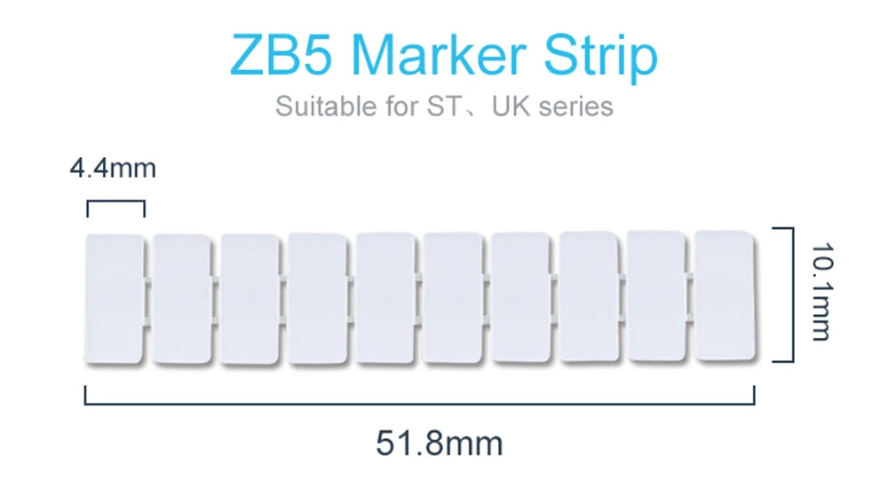 10Pcs ZBFM6 Label For Double-Level PTTB 4 PTTB4-PV 4mm Termin Numbering Blank DIN Rail Terminal Block Zack Marker Strips ZBFM 6