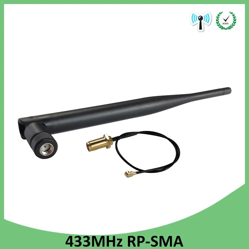 Eoth Wholesale 433MHz Antenna LORA 5dBi GSM 433 MHz Connector Rubber 433m LoRaWAN IOT SMA Male Female Extension Cord Pigtail
