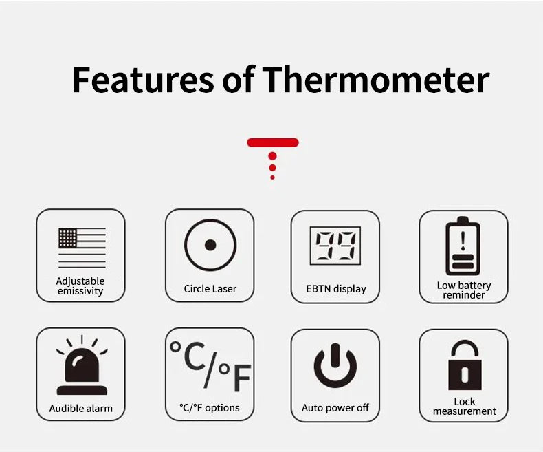 UNI-T Infrared Thermometer UT306S UT306C Non-contact Industrial Laser Digital Temperature Meter Temperature Gun Tester -50-500