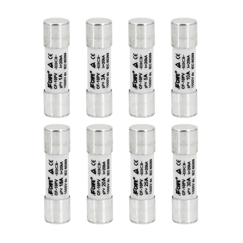Photovoltaic Fuses 1000V DC Fuse Holder 10x38 GPV PV Solar Fuse System Protection Electrical Equipment Supplies Home Improvement