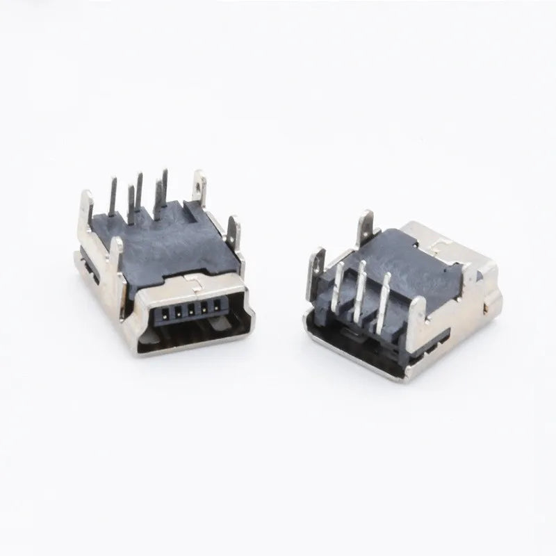 10/50Pcs Mini USB SMT SMD DIP 5 Pin Female Mini Type B Socket Connector Plug Straight DIP Jack Tail Connector Plug-in MINI USB