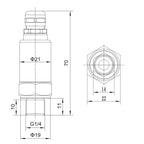 pressure transmitter sensor water oil fuel gas air  G1/4  12-36V 0-10V  0-600bar optional stainless steel pressure  transducer