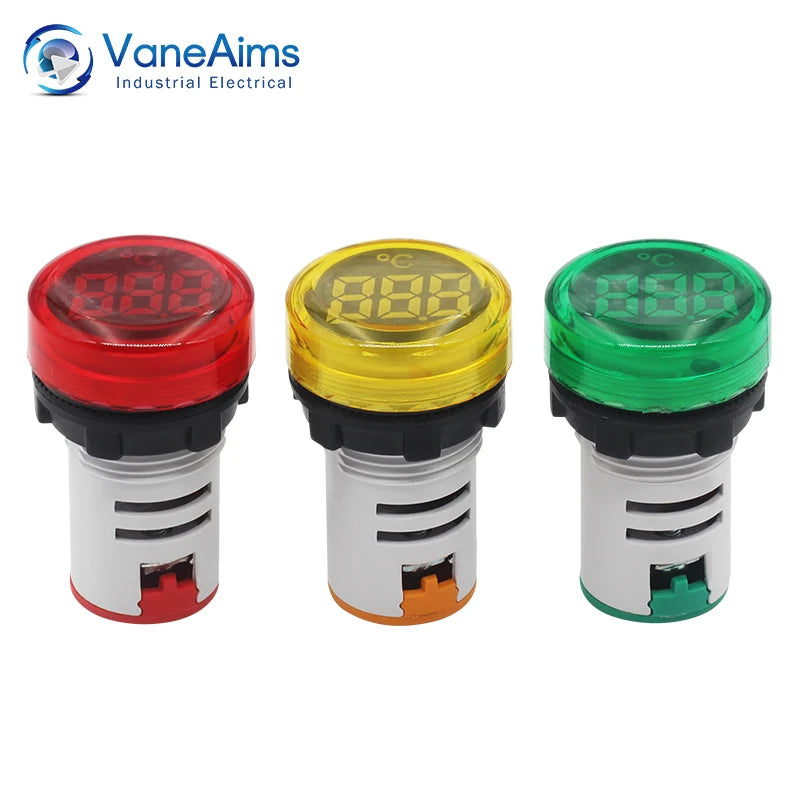 Mini Digital LED Thermometer Square/Round Head Temperature Gauge for Liquid & Air Measurement Range -25℃ to 150℃