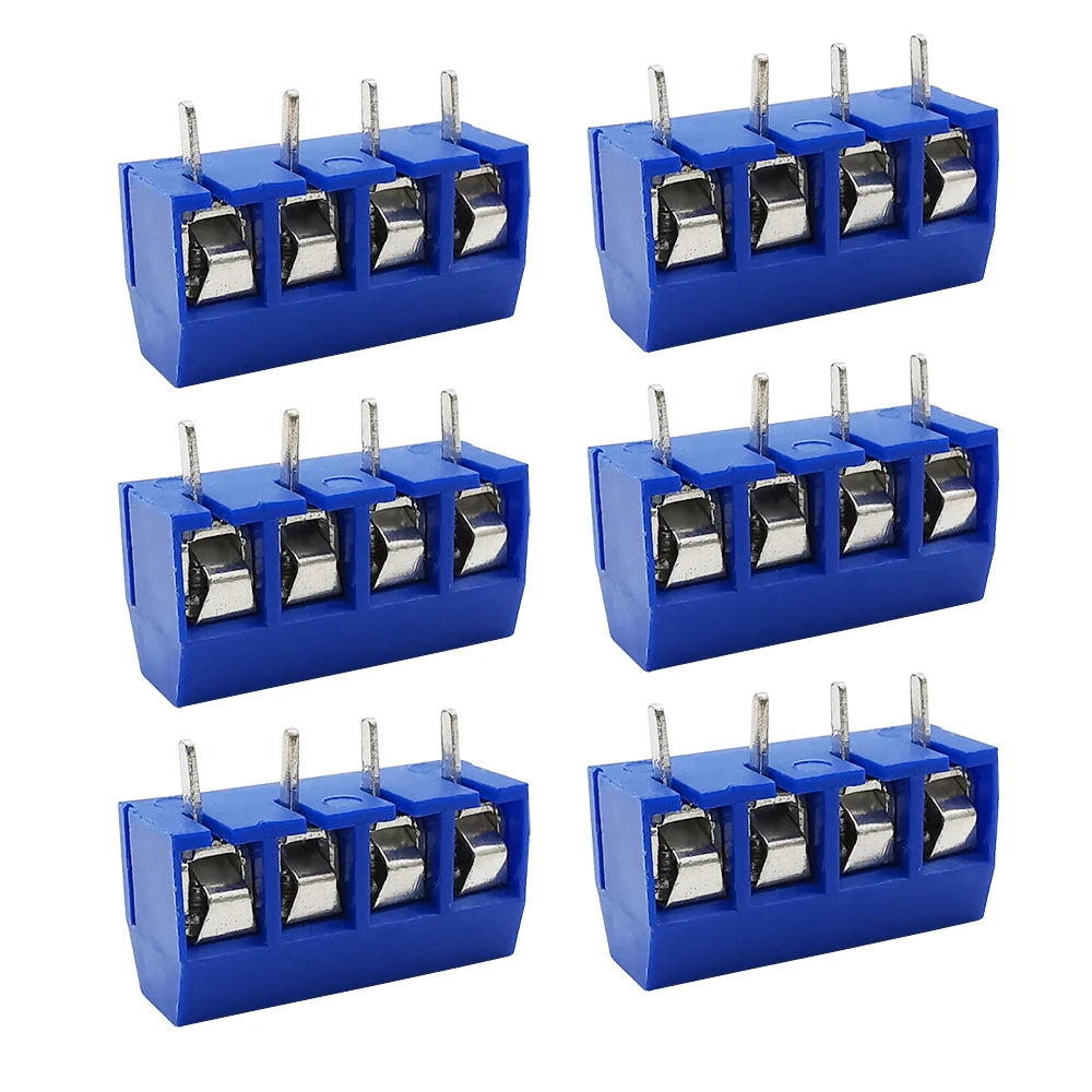 5-50Pcs KF301-2P KF301-3P 5mm PCB Screw Terminal Block KF301 2 Pin 3 Pin Wire Connector Straight Needle Blue