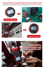 UNI-T Clamp Meter UT201 UT202 UT202A UT203 UT204 Plus Digital Tester Professional Voltmeter Pliers Ammeter Electric Multitester
