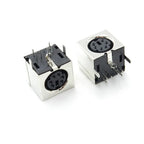 2/5/10Pcs PS2 Female Socket Jack Connector On PCB Black/Green/Purple 6 Pins PS/2 Square Jack Adpater
