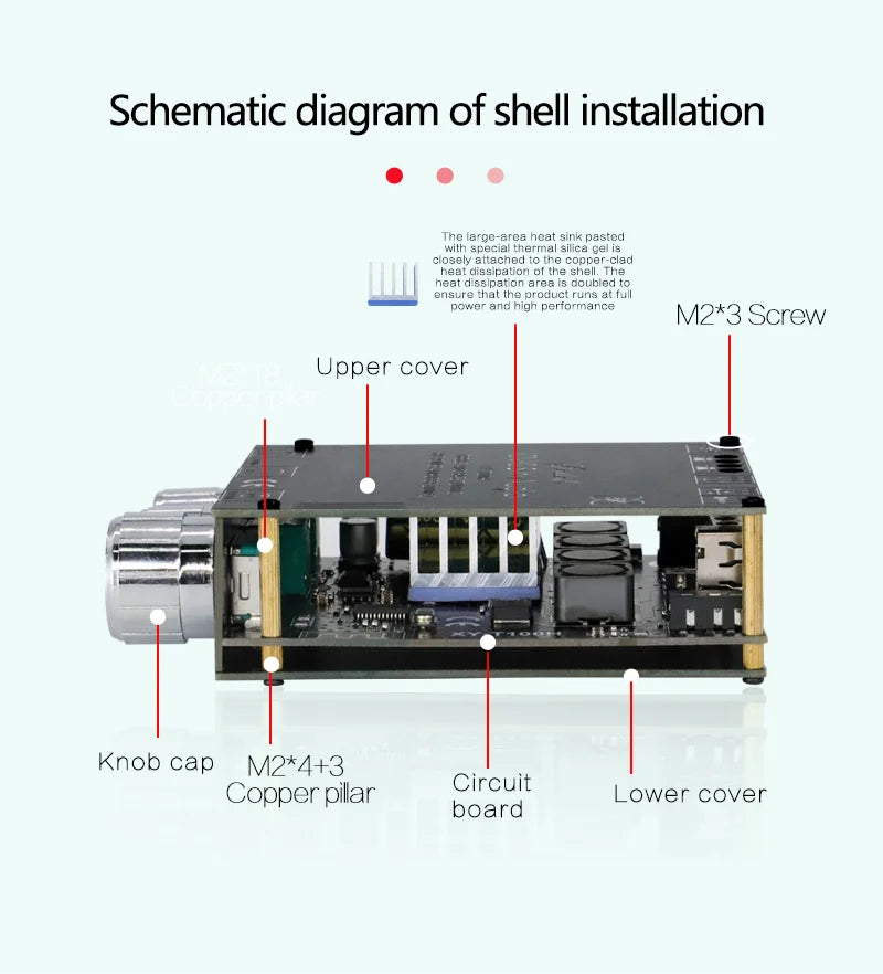 100W+100W TPA3116D2 Bluetooth 5.0 Power Subwoofer Audio Amplifier Board Home Theater HIFI Stereo Audio Amplifier AMP AUX
