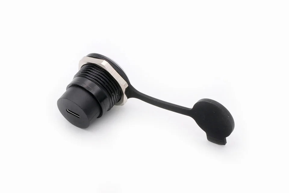 Waterproof D Type Chassis Connector,Type C Female to Female USB-C Converter Adapter Type-C Panel Mount DIY Jack with Dust Cover