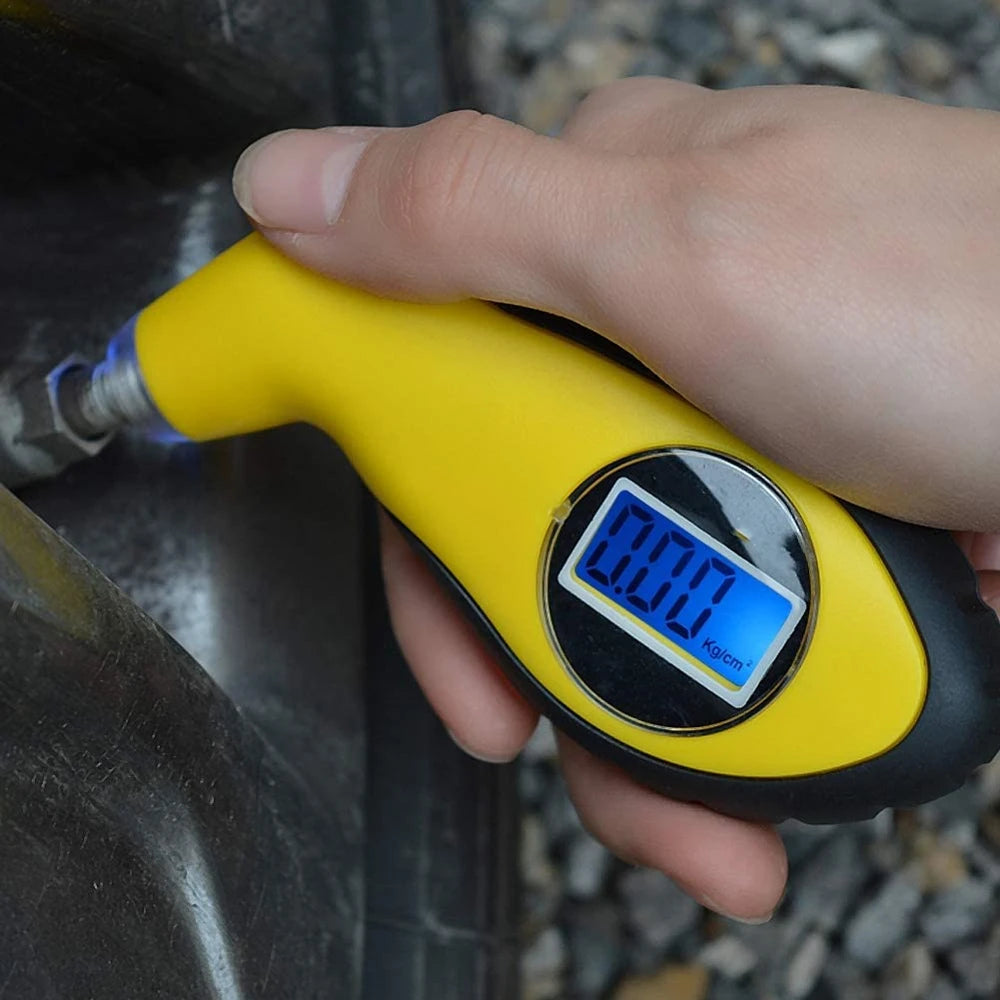 Digital Tyre Air Pressure Gauge Meter LCD Electronic Car Tire Manometer Barometers Tester Tool For Car Motorcycle Security Alarm