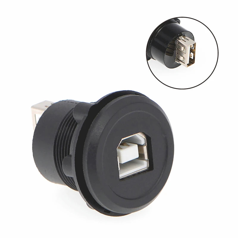 ELEWIND 22mm USB Connector Socket Economy Cheaper Plastic Type USB2.0 Socket Female B to Female A