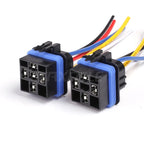 Automobile Relay Waterproof Integrated Wired DC12V 24V 40A 5Pin 4pin Auto Relay + Holder with 105mm Length Wires