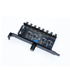 PCI Fan Speed Controller,12V Molex 4pin or SATA Powered 6 8 Fan Hub,PWM 4 pin CPU Radiator 3pin Case Cooler Temperature Control